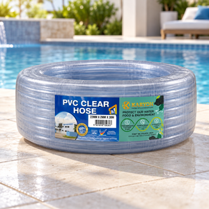 Tuyau flexible transparent KARYON PVC PYR 3,2-25 mm x 30 m pour pulvérisation d'eau, enrouleur mural pour l'irrigation des jardins (Johor) - Product Image 1