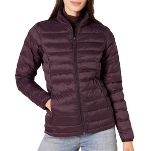 Chaqueta Acolchada Ligera de Punto para Mujer, Transpirable, Resistente al Agua, con Cierre, para Invierno, Cortavientos, con Capucha - Product Image 1
