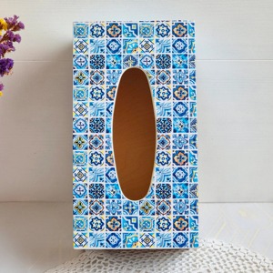 Boîte à mouchoirs en bois imprimée pour l'organisation de la salle de courrier, vente en gros - Product Image 4