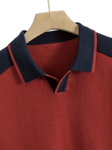 Pull tricoté élégant pour homme à manches régulières, chaud et respirant, idéal pour l'automne et l'hiver, décontracté, uni, avec col et bouton unique - Product Image 2