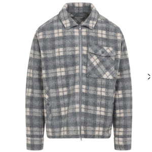 High Quality Winter Men's Plaid Flannel Streetwear <b>Shirt</b> Jacket Hooded <b>Thermal</b> Fleece Windproof Eco-Friendly Zipper Closure - Product Image 1