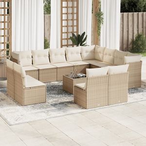 Ensemble de canapés de jardin beige crème - Product Image 1