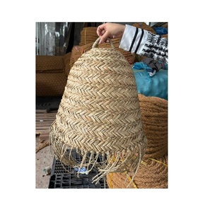 Luz colgante de ratán tejido de fabricación con uso de flecos para decoración colgante de pared sala de estar restaurante hogar jardín - Product Image 2