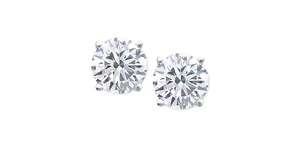 Pendientes de diamante de corte redondo en oro blanco o amarillo de 10K (1/4 CT. T. W.) | Macy's - Product Image 2