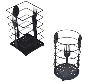 Metal Heavy Duty Rust Resistant Utensil Holder Rectangular Standing <b>Kitchen</b> <b>Storage</b> <b>Rack</b> Multifunctional Minimalist Stackable - Product Image 1