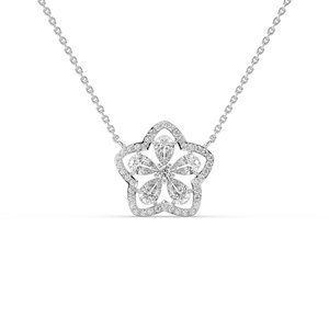 Colgante de Plata 925 con Diamante Cultivado en Laboratorio de 2 Quilates, Corte Pera, Estilo Único, Ligero y Minimalista, Certificado IGI, para Mujer - Product Image 1
