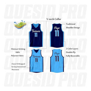 Camiseta de Baloncesto Deportiva de Malla Reversible Antibacteriana de Secado Rápido, Uniforme de Juego y Entrenamiento para Equipos de Adultos - Product Image 2