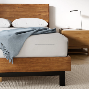 Lit en bois moderne best-seller, meubles de chambre à coucher abordables et élégants pour la maison, la villa, l'hôtel - Product Image 4