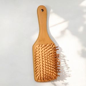 Natural Bamboo Hair <b>Brush</b> Wooden Paddle Hair <b>Brush</b> for Gentle Hair Detangling and Comfortable Daily Grooming - Product Image 1