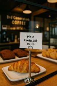 Metal Table Card Holders: Silver or Gold Wedding <b>Place</b> Card <b>Stands</b> - Product Image 3