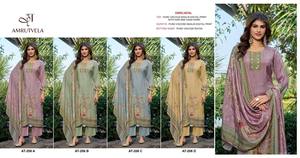 New Arrival Top Quality Ocassional Wear Viscose Maslin with Printed & Hand-work Salwaar-Suit Set Manufacturer from Surat - Product Image 2
