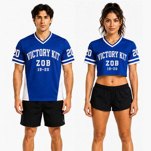 Maillot de sport bleu inspiré de Zata pour hommes et femmes, kit de victoire, tee-shirt de sport coupe courte et coupe classique - Product Image 1