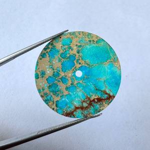 Esfera Redonda de Jaspe Sedimentario Azul para Reloj, 28.50mm, 0.6mm, 2mm, Pulido a Una Cara, Componente de Reloj de Lujo Personalizado, Piedra Suelta, Gemas K - Product Image 2