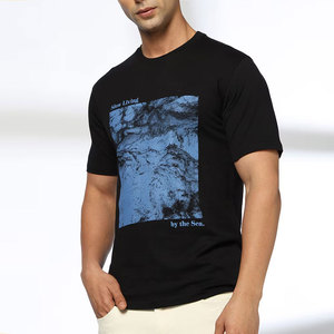 Camiseta de Punto 100% Algodón Personalizada para Hombre, Impresión Serigrafiada, Corte Regular, Cuello Redondo, Ropa Casual Urbana, Ecológica, OEM - Product Image 1