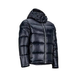 High Quality <b>Leather</b> Puffer <b>Jacket</b> with Hood Heavyweight <b>Winter</b> Warm Bubble Coat Insulated Padded Outerwear Casual Windproof - Product Image 6