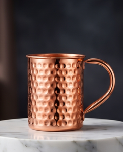 Hammered Pure Copper Moscow Mule Mug Traditional Drinkware Solid Metal Coffee <b>Tea</b> <b>Cup</b> Barware Supplies - Product Image 5