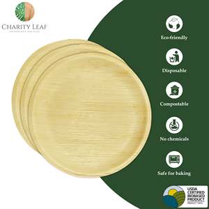 Piatto Rotondo in Foglia di Palma Naturale da 12 Pollici per Stoviglie e Decorazioni da Tavola - Product Image 2