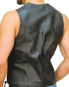 Chaleco Vaquero de Cuero para Hombre, Más Vendido, Cortavientos, Casual, Cuello en V, Sin Mangas, Ligero, Corte Ajustado - Product Image 5