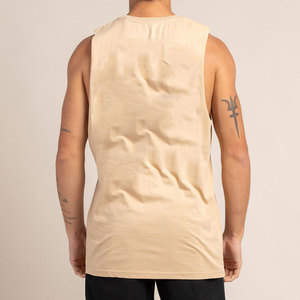 LEDBURY Custom Logo <b>Men's</b> Fitness Ribbed Side Cut Sleeveless Polyester/Cotton Quick Dry Breathable Anti-Pilling <b>Y</b> Back Tank Top - Product Image 5