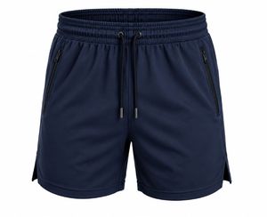Pantalones Cortos Deportivos Casuales para Hombre, Blancos, de Secado Rápido, Antiarrugas, Ecológicos, Transpirables, con Cordón Ajustable, Cintura Media, Logotipo Frontal - Product Image 4