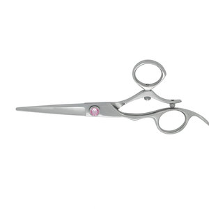Professional Silver Color Right Handed Swivel Sharp <b>Blade</b> Tip Stainless Steel Medium Handle Hair Cutting <b>Barber</b> Salon Scissors - Product Image 2