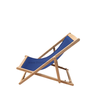 Chaise de plage en bois traditionnelle Thinphu - Cadre en aluminium léger, pliable et durable, portable pour la salle de sport, les parcs, les hôtels, les villas