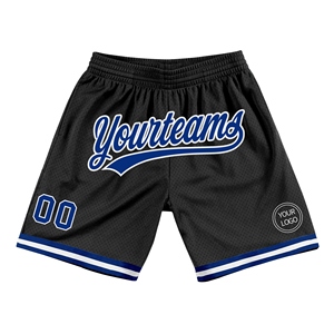 Wholesale Direct OMMIZ INDUSTRY Best Selling Custom Royal White Pinstripe Orange-White Authentic Basketball Shorts - Product Image 4