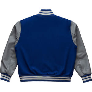 แจ็คเก็ต Letterman แบบขายส่ง สั่งทำโลโก้ได้ คุณภาพสูง แจ็คเก็ต Varsity แขนหนัง PU ผ้าสแปนเด็กซ์ แจ็คเก็ต Varsity แบบเปล่าสำหรับผู้ชาย - Product Image 5