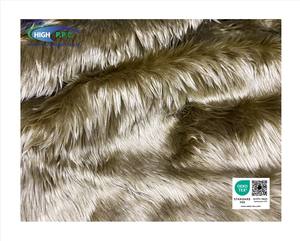 Fourrure synthétique en polyester à poils longs tricotée de haute qualité, couleur or brun, pour tapis, jouets, vêtements, tissus et textiles de maison - Product Image 5