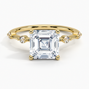 แหวนแต่งงานคลาสสิกสำหรับผู้หญิง ประดับเพชรเม็ดเล็กทรง Asscher Cut โมอิสซาไนต์ เงินแท้ 925 - Product Image 5