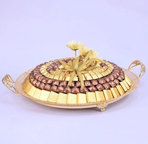 Organisateur de vaisselle en laiton, organiseur de chocolats et plateaux décoratifs, plateau à chocolats pour la planification de mariages et d'événements - Product Image 1