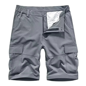 Shorts cargo pour homme en coton 100% personnalisés, logo sur le devant, respirants, grande taille, style streetwear - Product Image 6