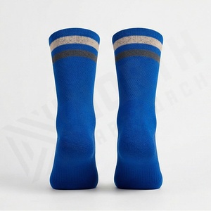 Blue Crew Socks Striped Breathable Athletic Basketball Socks for Adults Regular Fit Knitted Sport Socks - Product Image 2