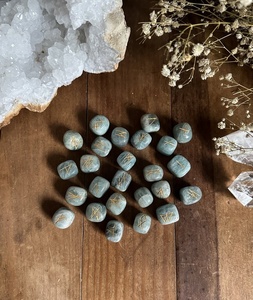 Juego de Piedras Rúnicas de Aguamarina Natural, Hechas a Mano, Estilo Feng Shui, Grabadas, de Ágata Muntaha, Piedra Curativa de Cristal - Product Image 2