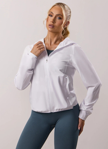Chaqueta Cortavientos de Invierno para Mujer, con Bloques de Color, Cierre de Cremallera, Poliéster, con Capucha y Mangas Largas - Product Image 4