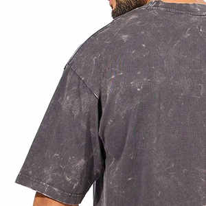 Nouvel Arrivage T-shirt Homme Personnalisé de Haute Qualité, Coupe Oversize, Délavé à l'Acide, 250 GSM, Style Vintage Décoloré, Uni - Product Image 5