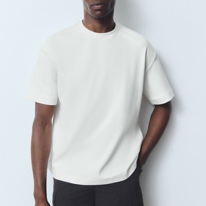 Wholesale 100 Cotton Acid Wash Oversized Tshirt <b>White</b> Short Sleeve Crew Neck T <b>Shirt</b> <b>Casual</b> Streetwear Plain Tee - Product Image 1