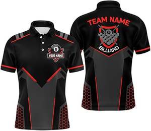 Maillots de billard et de snooker personnalisés pour hommes – Impression par sublimation, séchage rapide, respirants, grandes tailles, anti-rétrécissement - Product Image 5