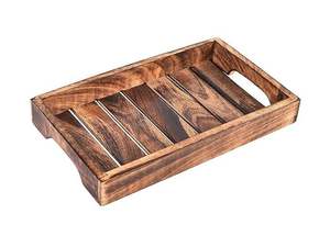 Decorative <b>Rectangle</b> Shaped Wooden Tray for <b>Coffee</b> <b>Table</b> Use High Polished Wooden Breakfast Serving Tray for Home At Best Price - Product Image 5