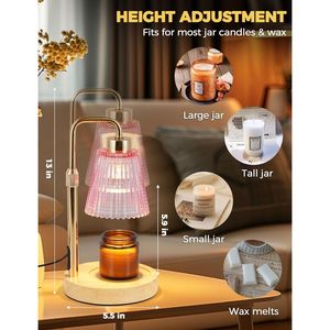 Lampe chauffe-bougie à intensité variable avec minuterie, cadeau d'anniversaire ou de pendaison de crémaillère pour femme et maman, élégante décoration pour la maison neuve avec chauffe-cire J - Product Image 3