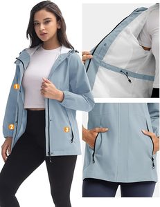 เสื้อแจ็คเก็ตกันลมแบบมีฮู้ด กันน้ำ สไตล์ลำลอง สตรีทแวร์ แจ็คเก็ตกันลมแบบสีตัดต่อ แจ็คเก็ตกันลมแบบพับเก็บได้ สำหรับการเดินทาง - Product Image 5