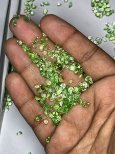 Natural Mint Color Garnet Faceted Mix Shape Gemstone - Product Image 3