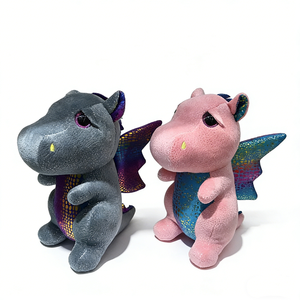 Customized baby dragon plush, iridescent scale dragon stuffed animal, <b>glitter</b> wing fantasy dragon toy - Product Image 2