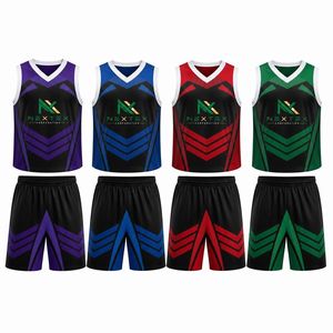 Ensemble d'uniformes de basketball personnalisés pour hommes, motif chevron, maillot et short en mesh sublimé, tenue de sport d'équipe, équipement de jeu, vente OEM professionnelle - Product Image 1
