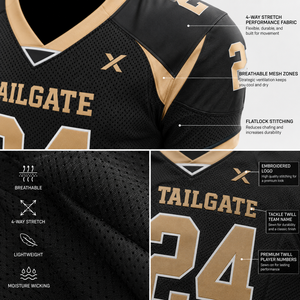 Tenues personnalisées de football américain X Sports City pour l'équipe de côté du terrain, ensemble personnalisé imprimé par sublimation, séchage rapide, respirant - Product Image 3