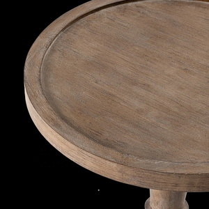 SWT Pedestal <strong>Small</strong> <strong>Drinking</strong> <strong>Table</strong> Farmhouse Tray Top Distressed Natural Wood Color Solid Wood Modern Easy Assemble Coffee <strong>Table</strong> - Product Image 3