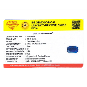 Loose 4.2 Carat Royal Blue Lab-Created Sapphire Gemstone for Fine Jewelry - Product Image 4
