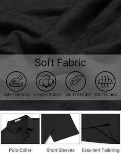 Polo élégant pour homme en tissu tricoté doux, manches courtes, confortable, décontracté, idéal pour les tenues professionnelles et modernes. - Product Image 5