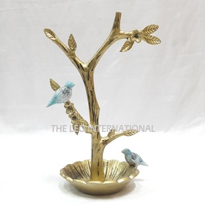 <b>Tree</b> Shape Aluminum Gold Color Jewelry <b>Stand</b> Holder For Earrings Ring Chain And Bracelet Usage Jewelry <b>Stand</b> - Product Image 5