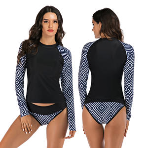 Camiseta de Protección Solar de Secado Rápido Personalizada, Sublimada, de Manga Larga, para Mujer, para Surf, OEM - Product Image 2